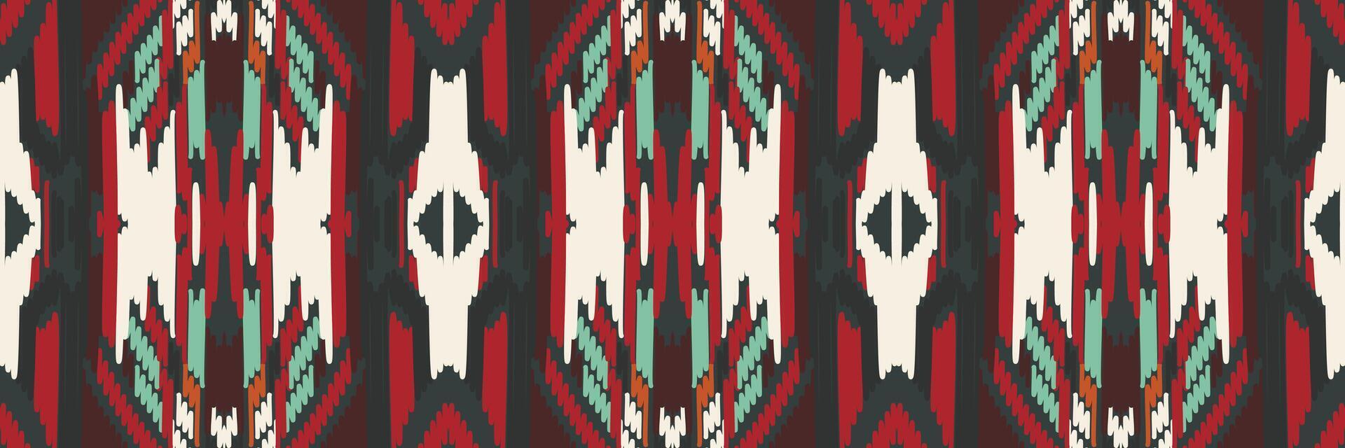 Ethnic ikat seamless pattern in tribal. Design for background, wallpaper, vector illustration, fabric, clothing, carpet, textile, batik, embroidery.