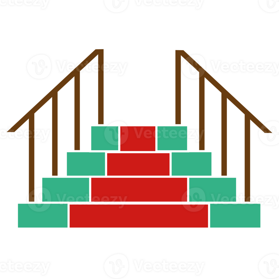 Staircase Covered with Red Carpet png