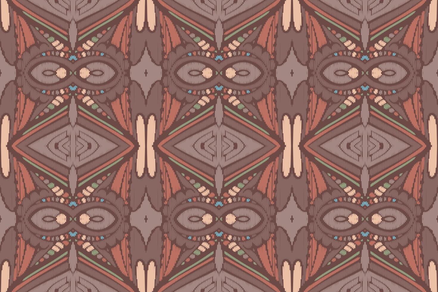 fabric ikat seamless pattern geometric ethnic traditional embroidery style.Design for background,carpet,mat,sarong,clothing,Vector illustration. vector