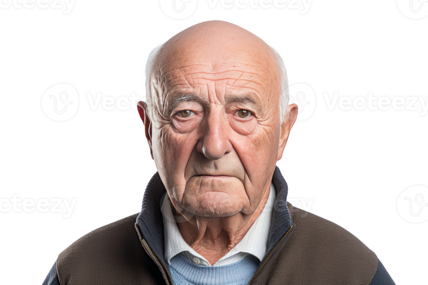 AI generated Portrait of senior man isolated png