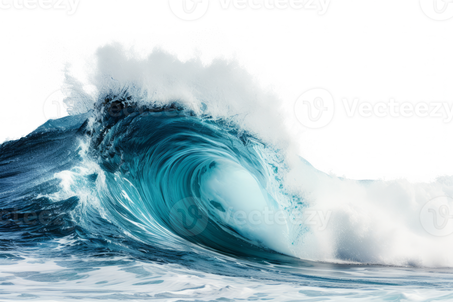 AI generated Large stormy ocean wave isolated png