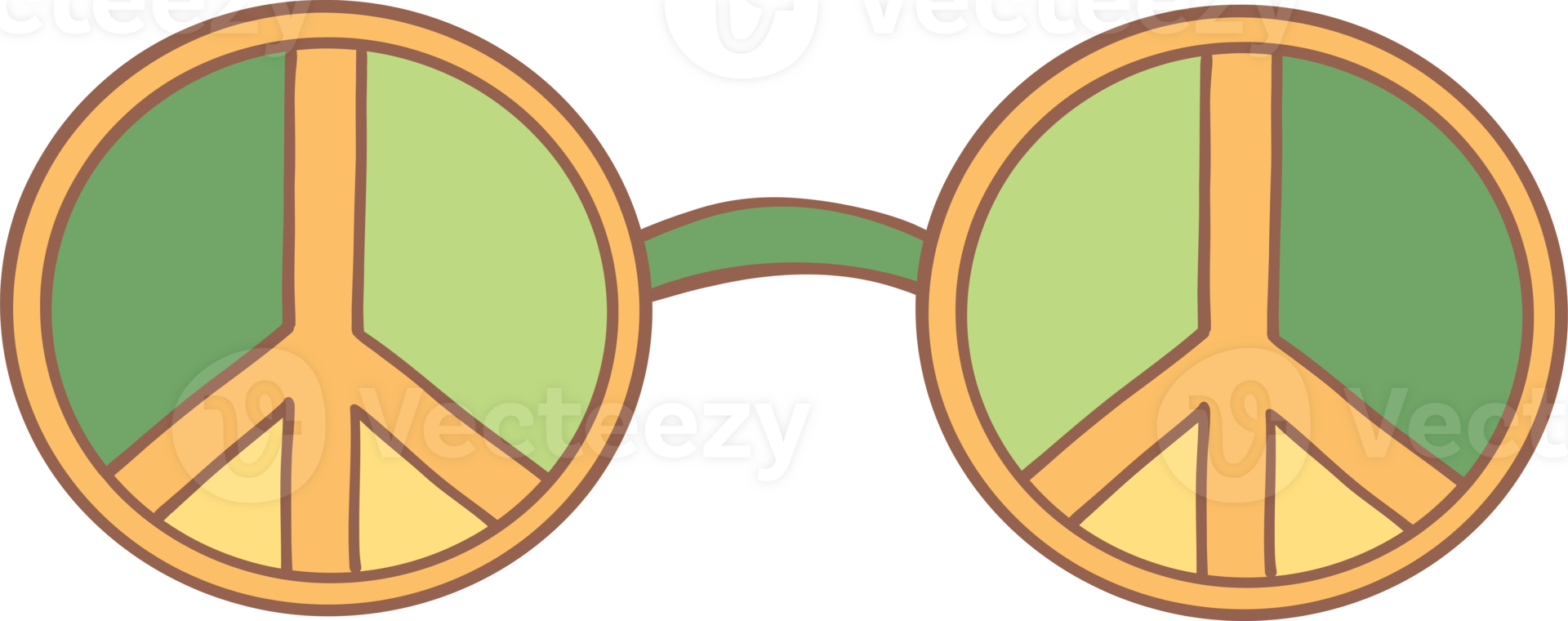 Retro groovy st patrick day glasses png