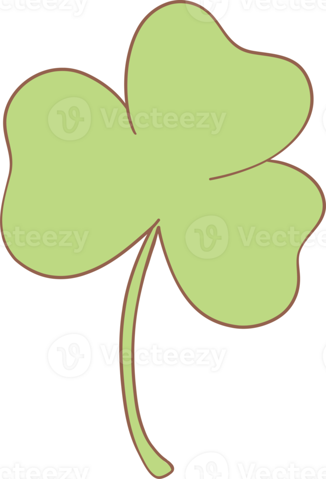 Retro groovy st patrick day clover leave png