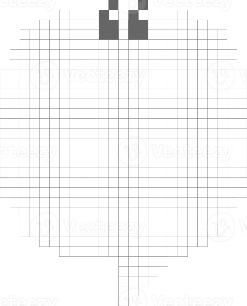 8bit retro game pixel speech bubble balloon with quotation marks icon sticker memo keyword planner text box banner, flat png transparent element design