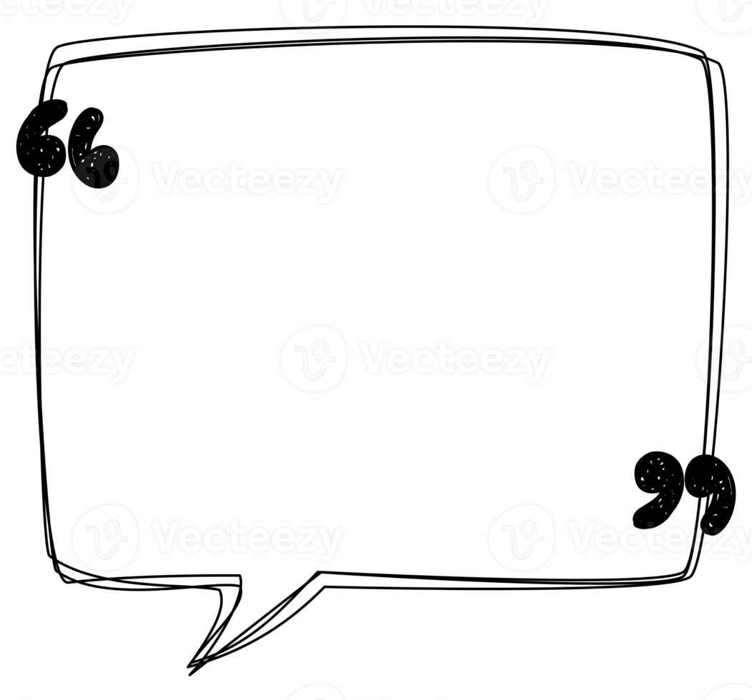 speech bubble balloon with quotation marks, icon sticker memo keyword planner text box banner, flat png transparent element design