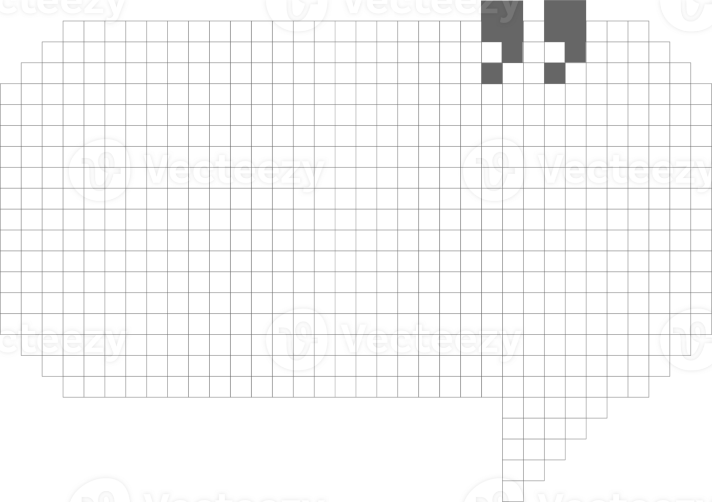 8bit retro game pixel speech bubble balloon with quotation marks icon sticker memo keyword planner text box banner, flat png transparent element design