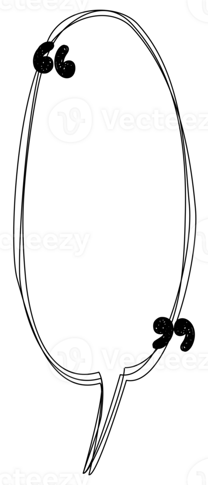 speech bubble balloon with quotation marks, icon sticker memo keyword planner text box banner, flat png transparent element design