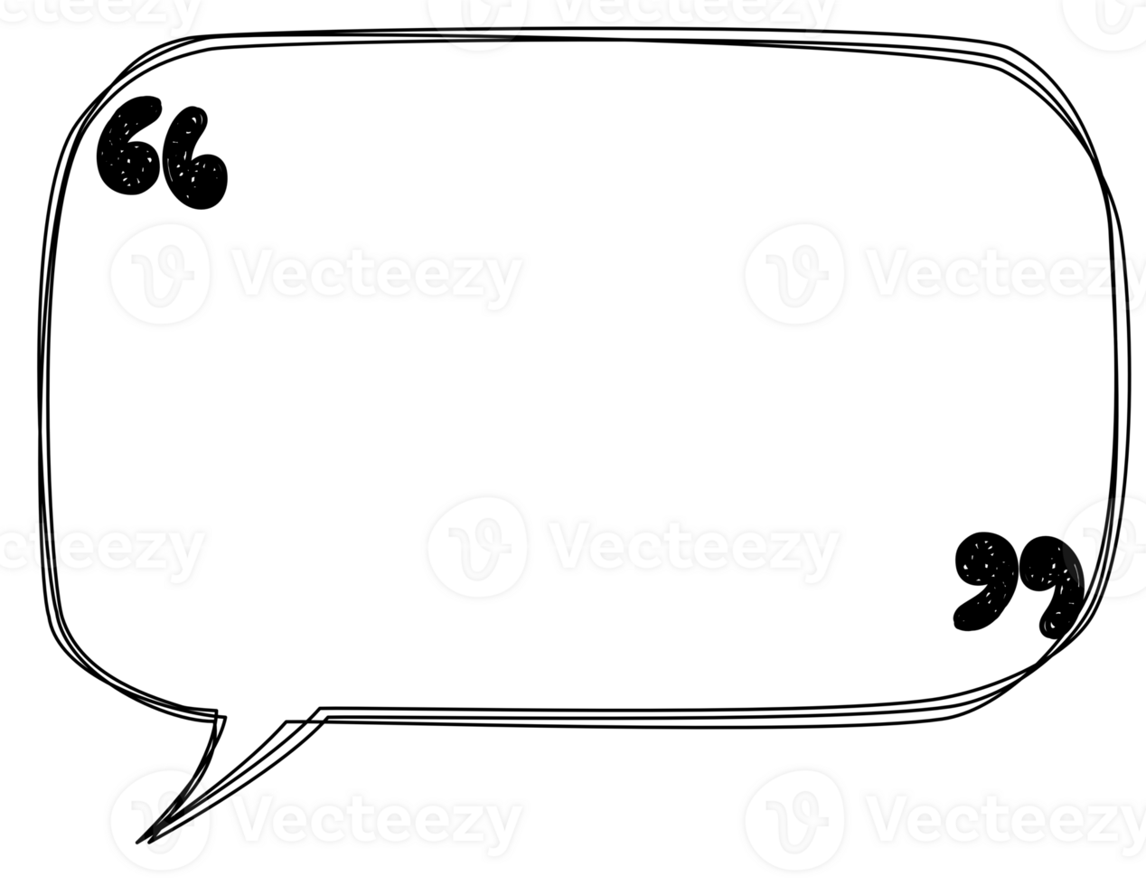 speech bubble balloon with quotation marks, icon sticker memo keyword planner text box banner, flat png transparent element design