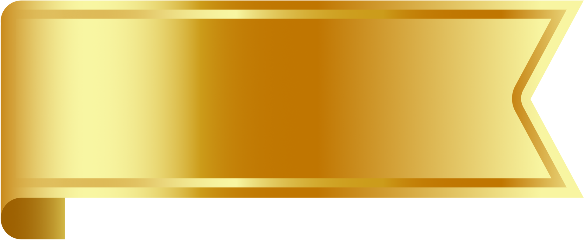 Luxury golden ribbon badge product png