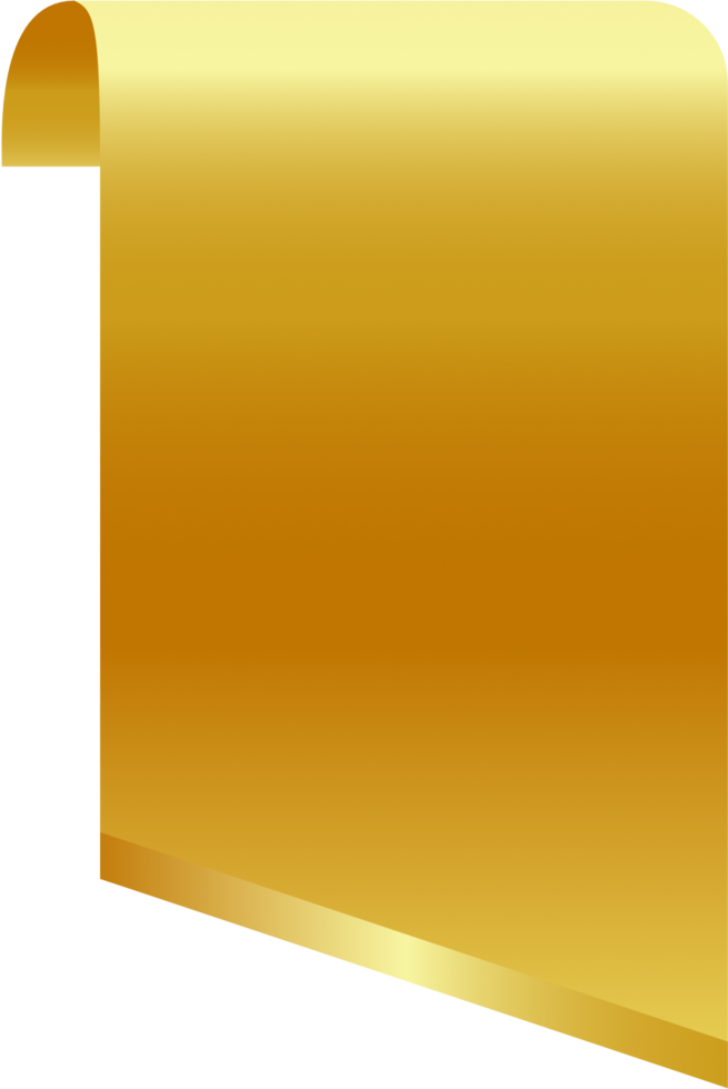 Luxury golden ribbon badge product png