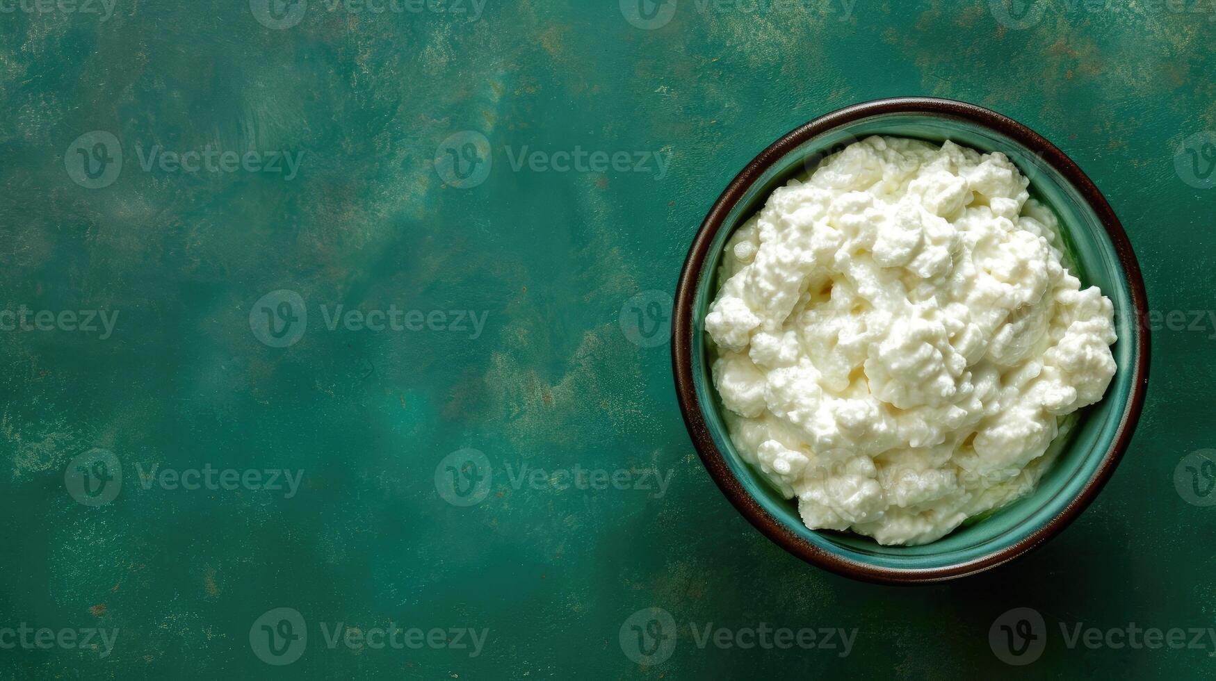 AI generated Bowl with creamy white quark, a versatile dairy delight, Ai Generated. photo