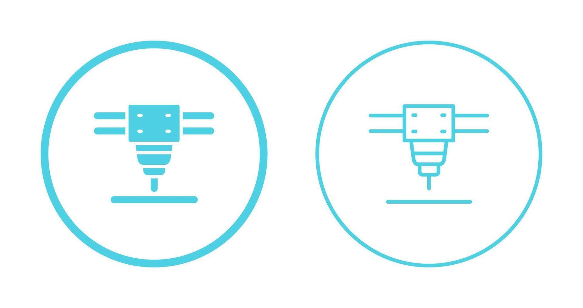 Laser Cutting Machine Vector Icon