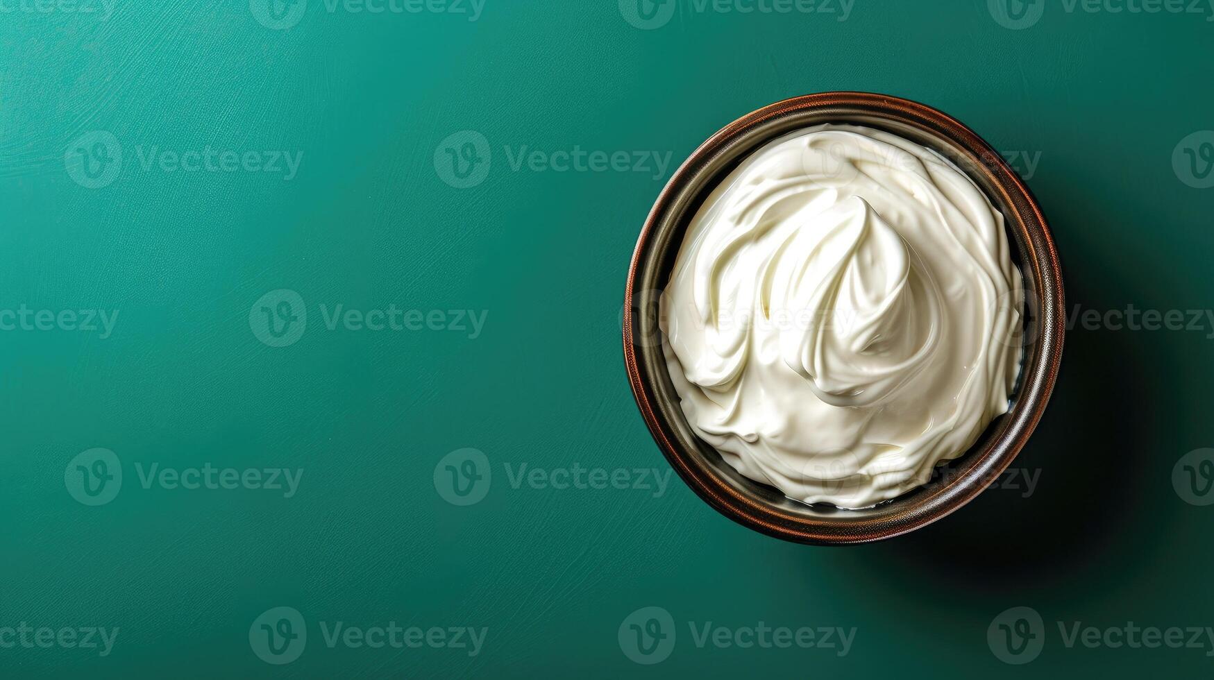 AI generated Bowl with creamy white quark, a versatile dairy delight, Ai Generated. photo