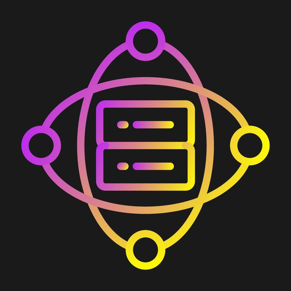 Cluster Server Vector Icon