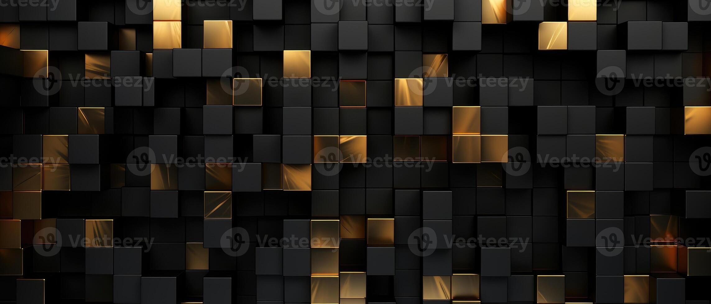 AI generated Captivating abstract texture featuring dark geometric patterns in luxurious gold and black, adding a sense of opulence and sophistication, Ai Generated. photo