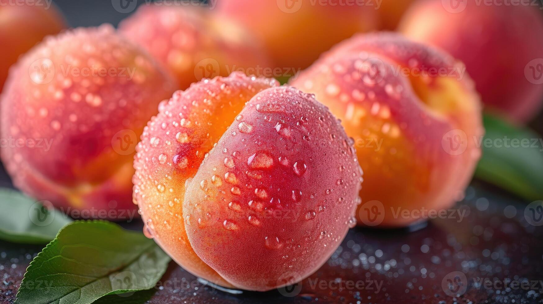 AI generated Abundant peach orchard bursting with ripe, succulent fruits in blushing hues, Ai Generated photo