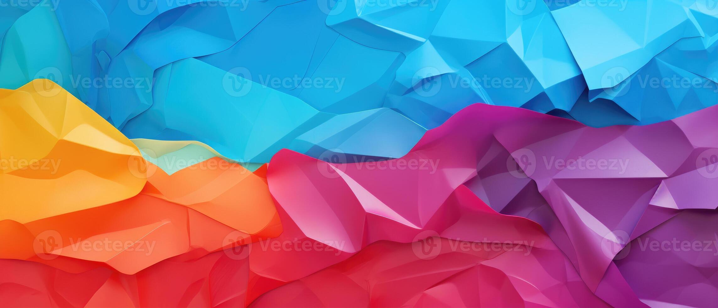 AI generated Vibrant, crumpled paper texture as a colorful background for banners, Ai Generated photo