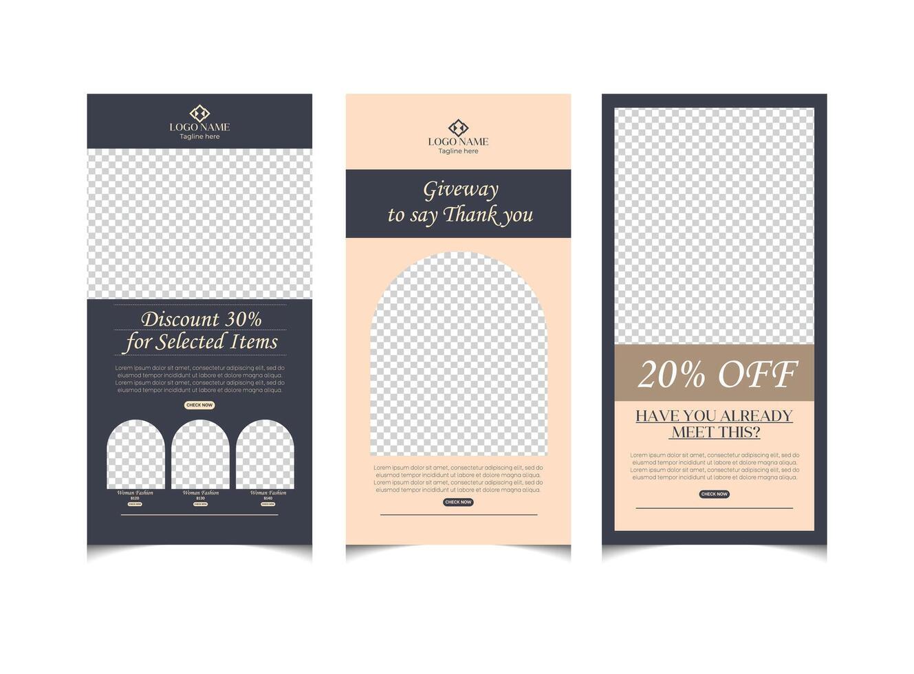 Fashion newsletter design for ecommerce business vector