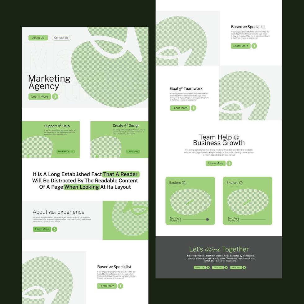 Email Marketing Newsletter Layout for online marketing and business vector