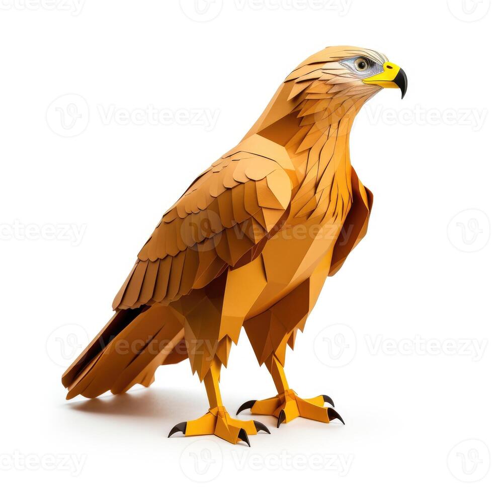 AI generated Colorful Origami hawk, Unique Paper Polygon Artwork, Ideal Pet Concept, Ai Generated photo