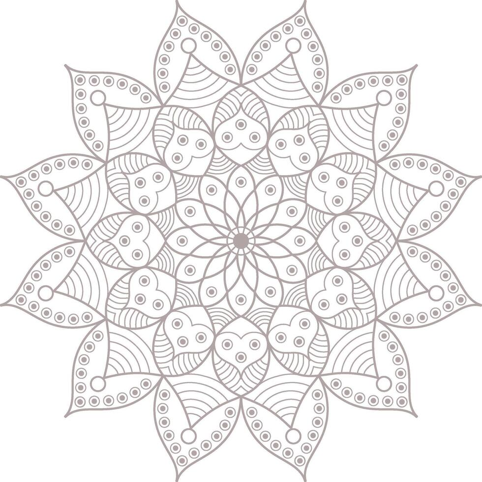 esta es bonito y sencillo floral mandala y un colorante página con un flor diseño vector