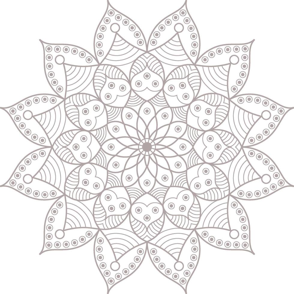This is nice and simple floral mandala and a coloring page with a flower design vector
