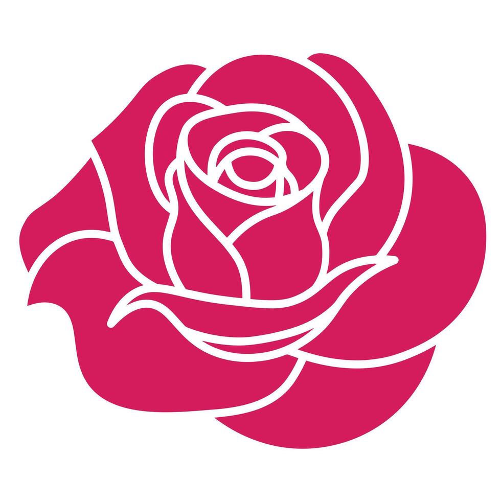 Rosa brote logo elemento vector ilustración obra de arte