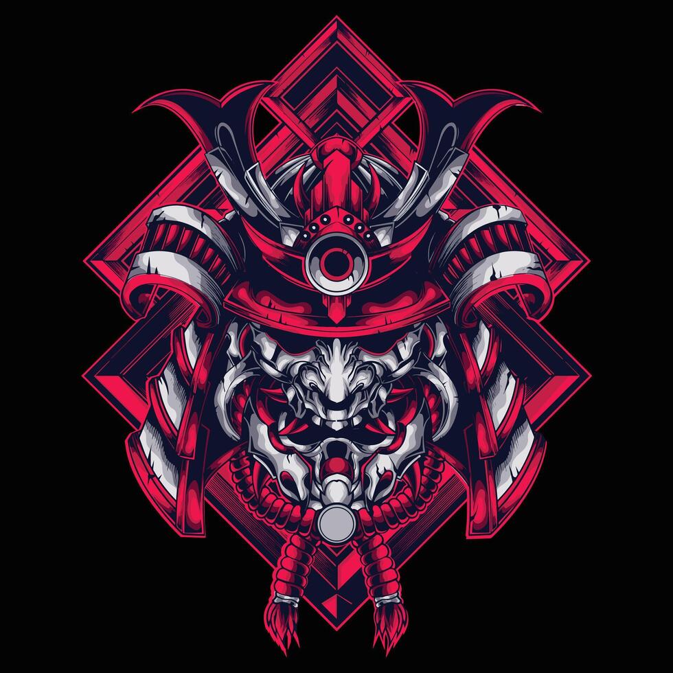 Samurai Logo Vector Design illustration Artwork