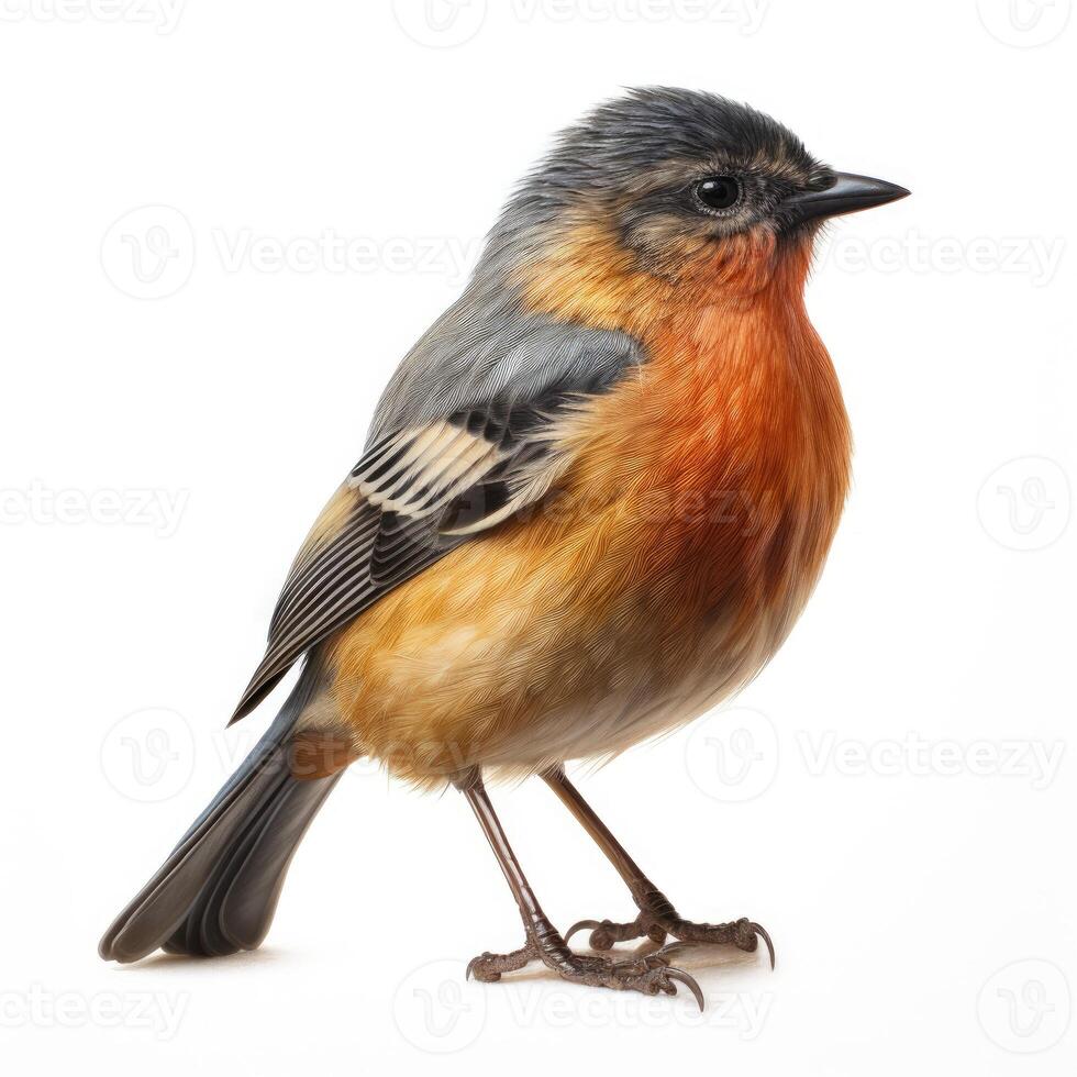 AI generated An image displaying a bird, distinct and clear against a white backdrop, Ai Generated photo