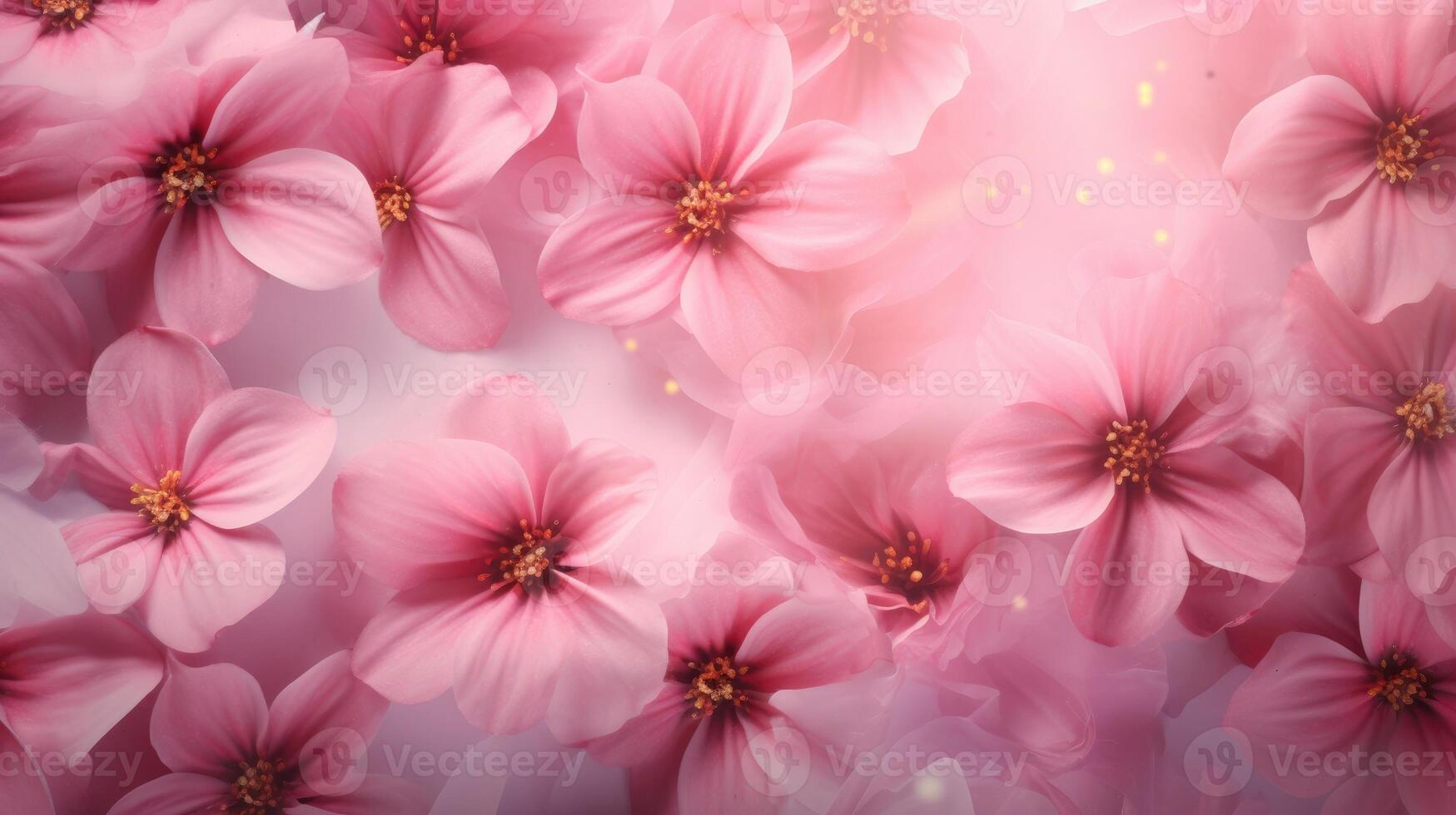 AI generated Pink flowers create a beautiful, serene background, Ai Generated photo