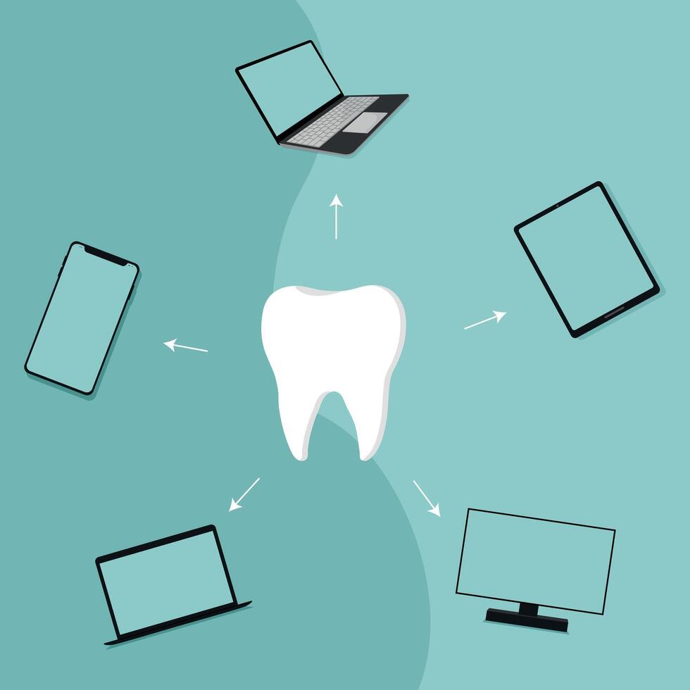 tooth icon. Dentistry vector illustration. Book an appointment with a dentist. Illustration of a tooth. Dentist profession web banner or landing page with teeth icon. White healthy tooth.