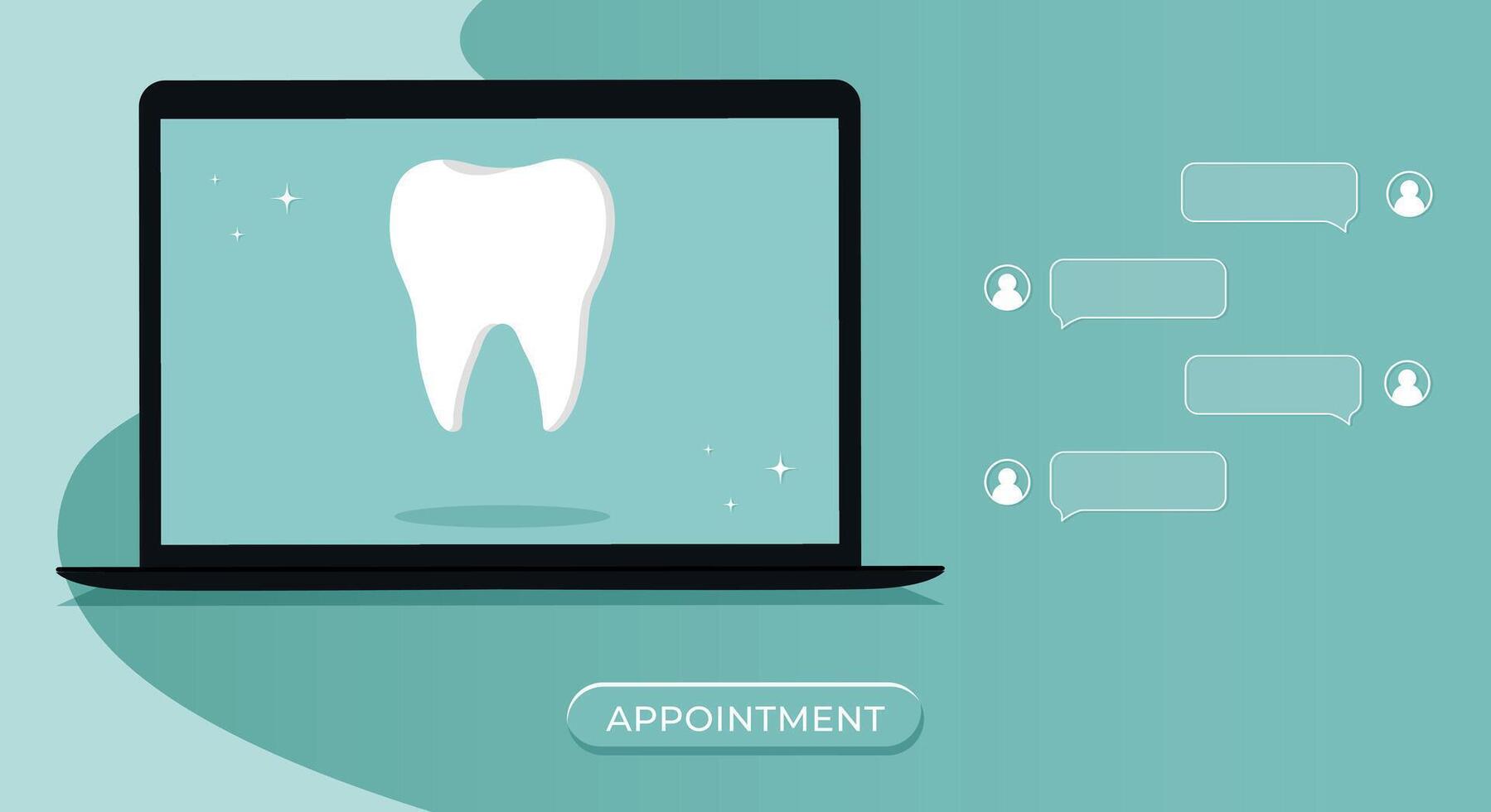 tooth icon. Dentistry vector illustration. Book an appointment with a dentist. Illustration of a tooth. Dentist profession web banner or landing page with teeth icon. White healthy tooth.