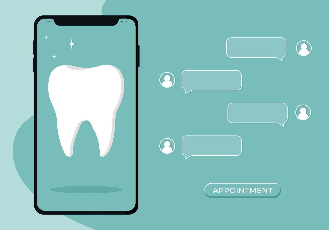 tooth icon. Dentistry vector illustration. Book an appointment with a dentist. Illustration of a tooth. Dentist profession web banner or landing page with teeth icon. White healthy tooth.