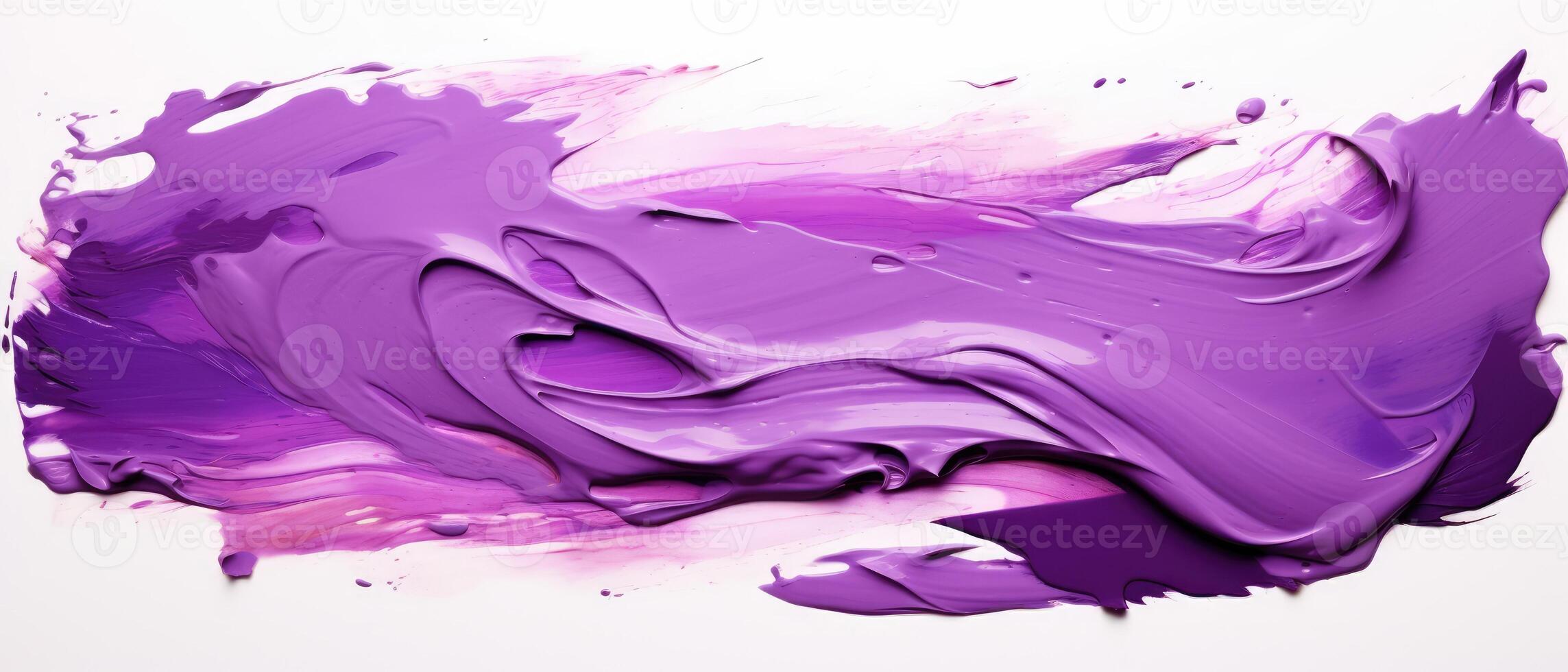 AI generated Purple oil or acrylic color paint brushstroke, infusing a rich and artistic hue into your creative project, Ai Generated. photo