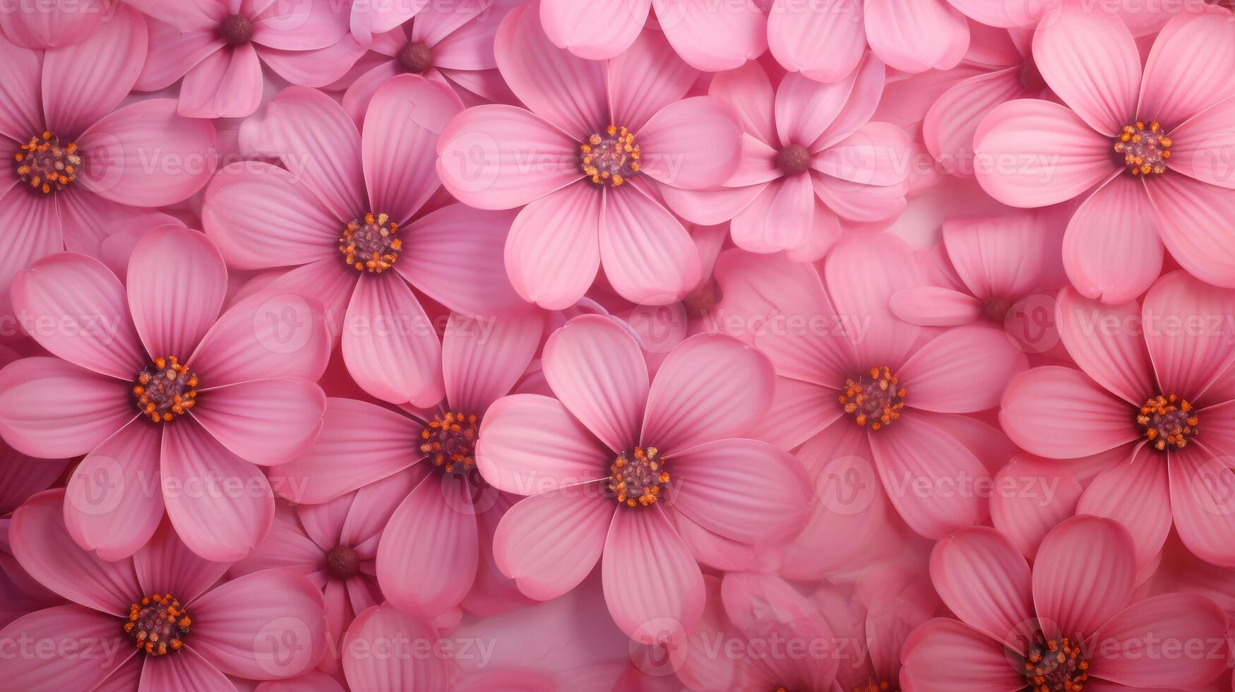 AI generated Pink flowers create a beautiful, serene background, Ai Generated photo