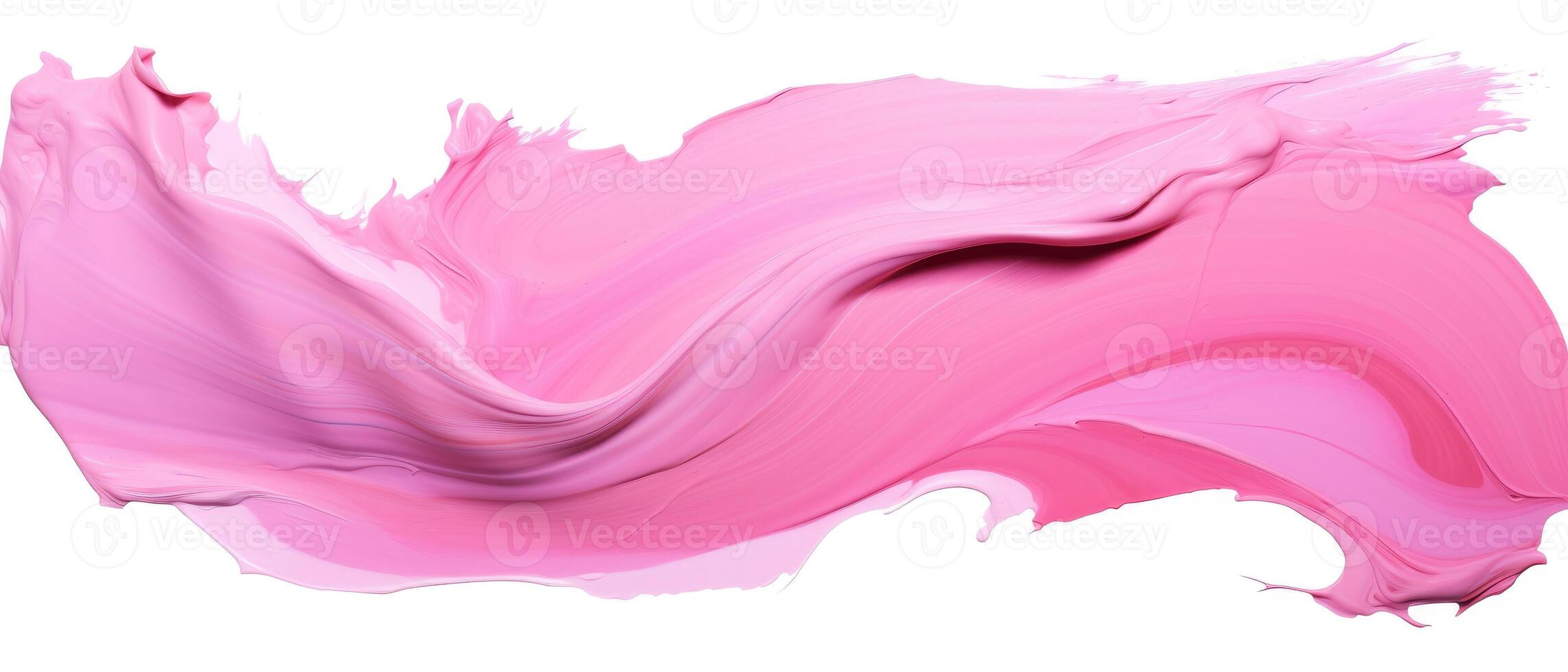 AI generated Pink oil or acrylic color paint brushstroke, bringing a soft and artistic touch to your creative endeavor, Ai Generated. photo