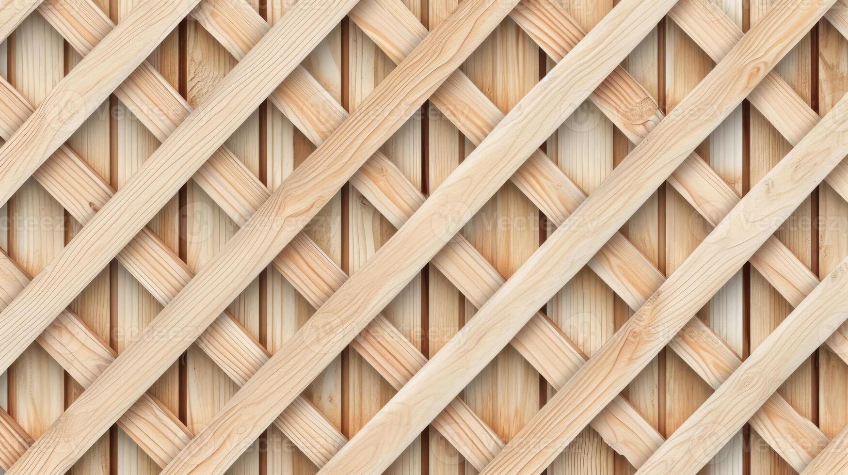 AI generated Seamless square grid wood lattice texture, isolated on a transparent background, Ai Generated photo