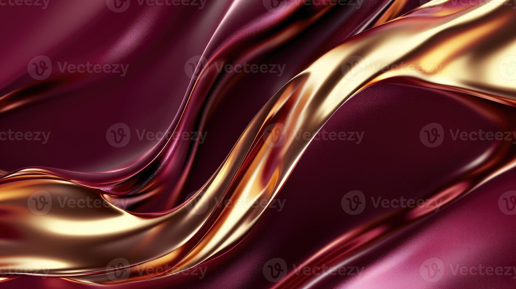 AI generated A luxurious and colorful flow background showcasing liquid sticky gold and dark burgundy paint, creating a visually striking composition, Ai Generated. photo