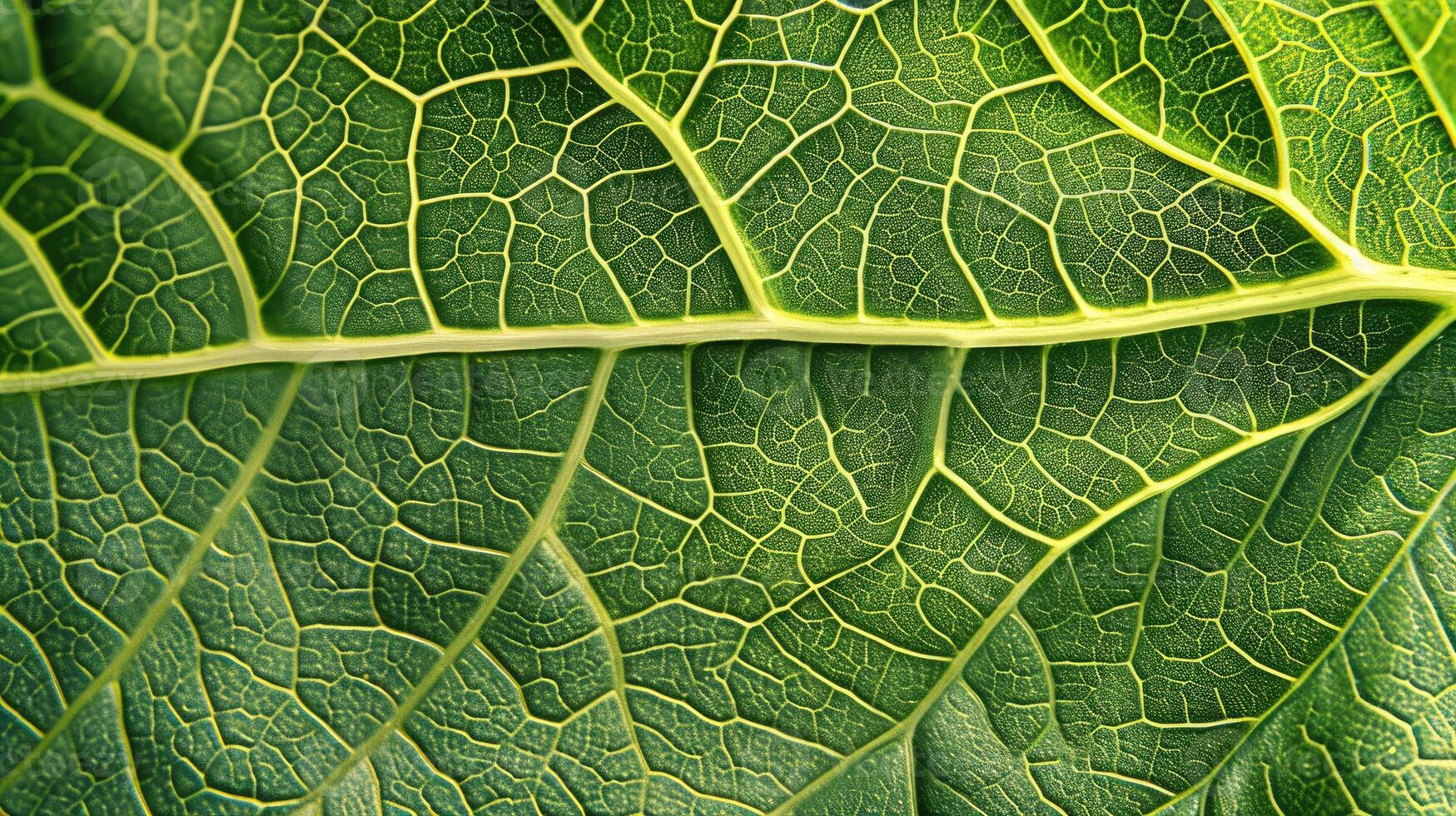 AI generated Intricate patterns and veins of a leaf showcased in detailed photography, Ai Generated photo