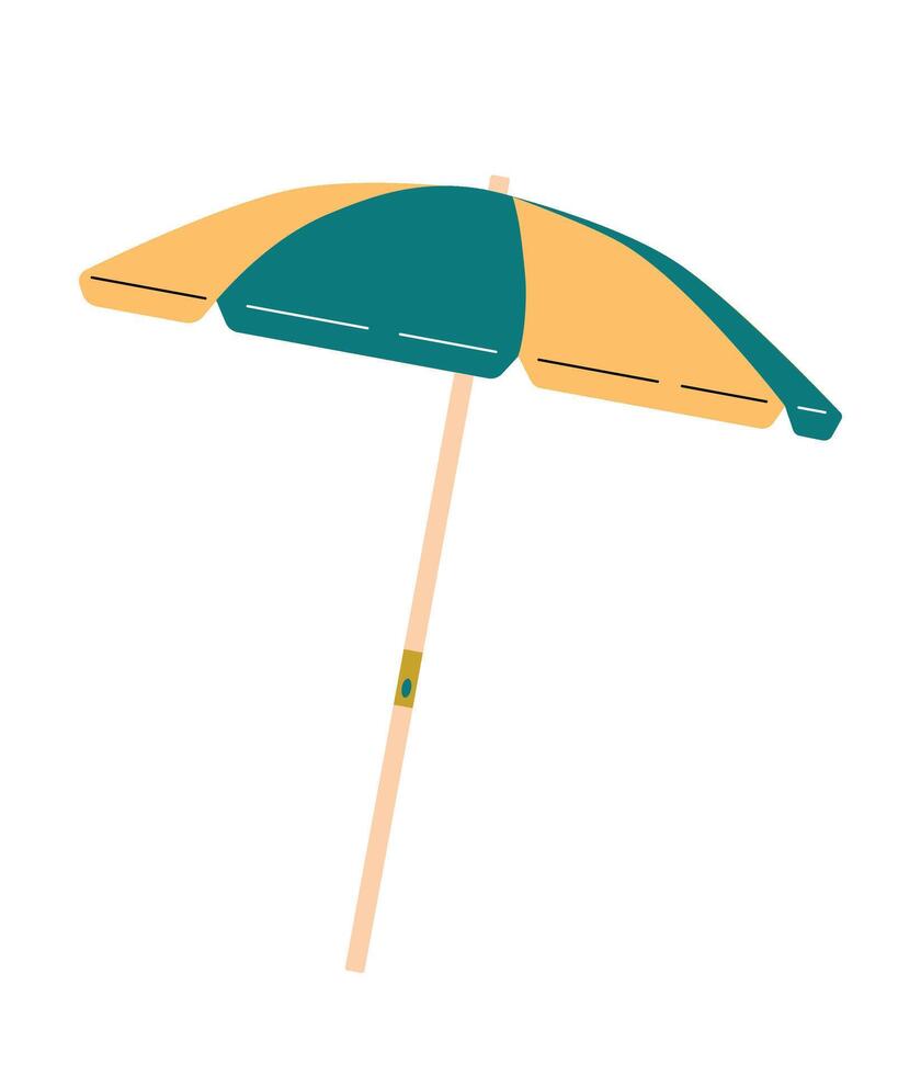 Beach umbrella. Isolated vector illustration for your design