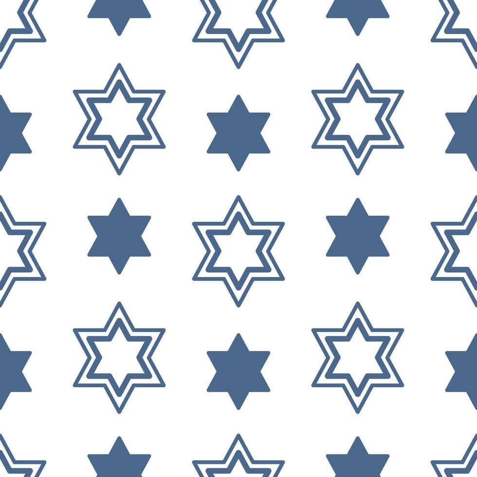 Seamless star of david pattern. Israeli culture, Passover. Holiday ornament for packaging, background, textile, wrapping paper vector