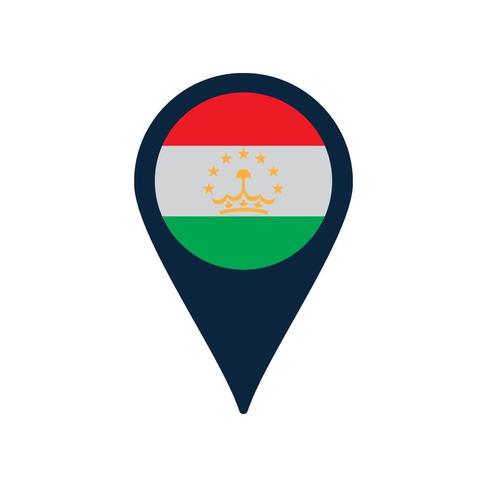 Tajikistan map icon vector