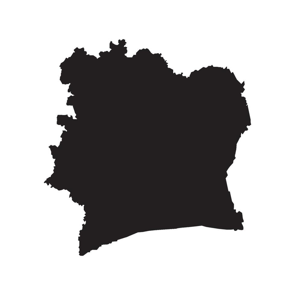 Ivory Coast map icon vector