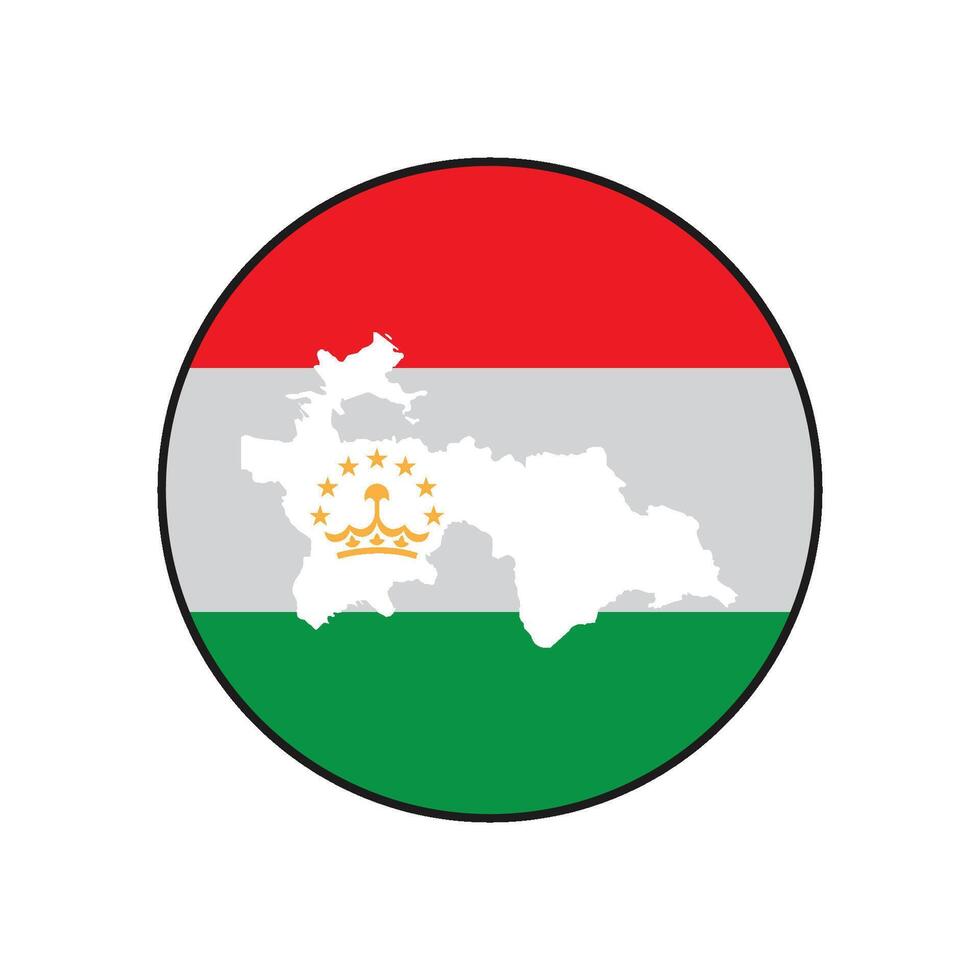 Tayikistán mapa icono vector