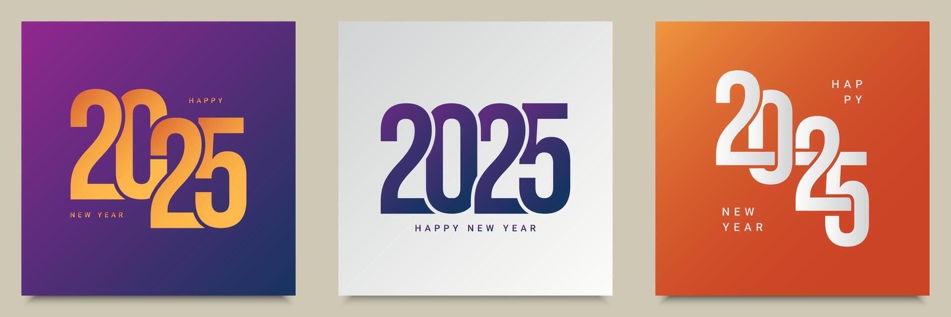 contento nuevo año 2025 diseño. vector