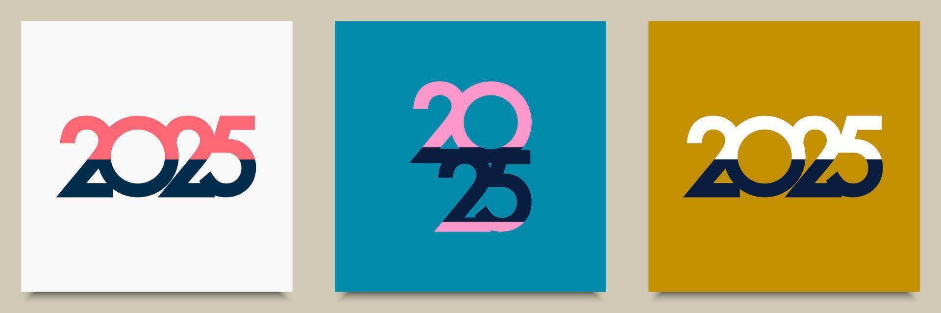 Happy new year 2025 design. vector