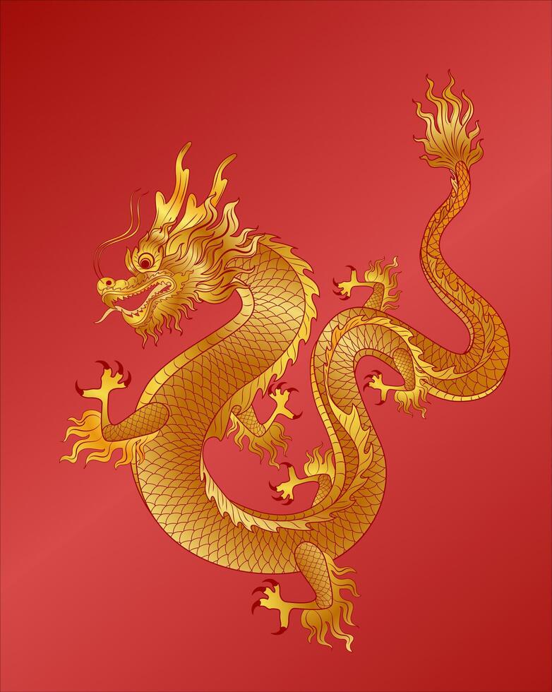 Chinese Dragon illustration vector