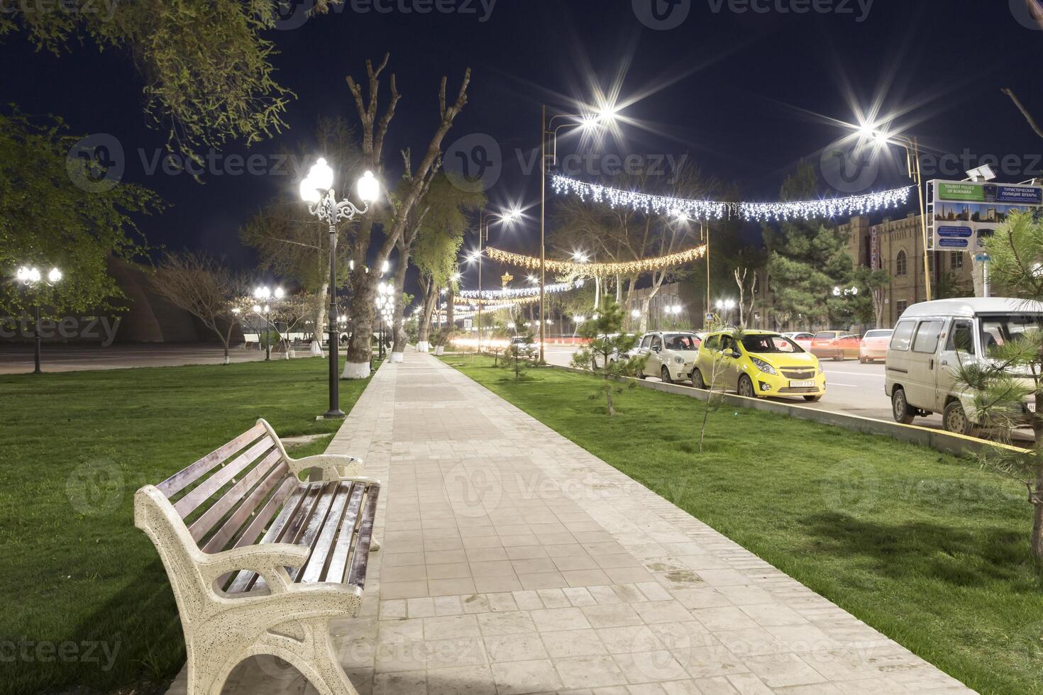 City view at night photo