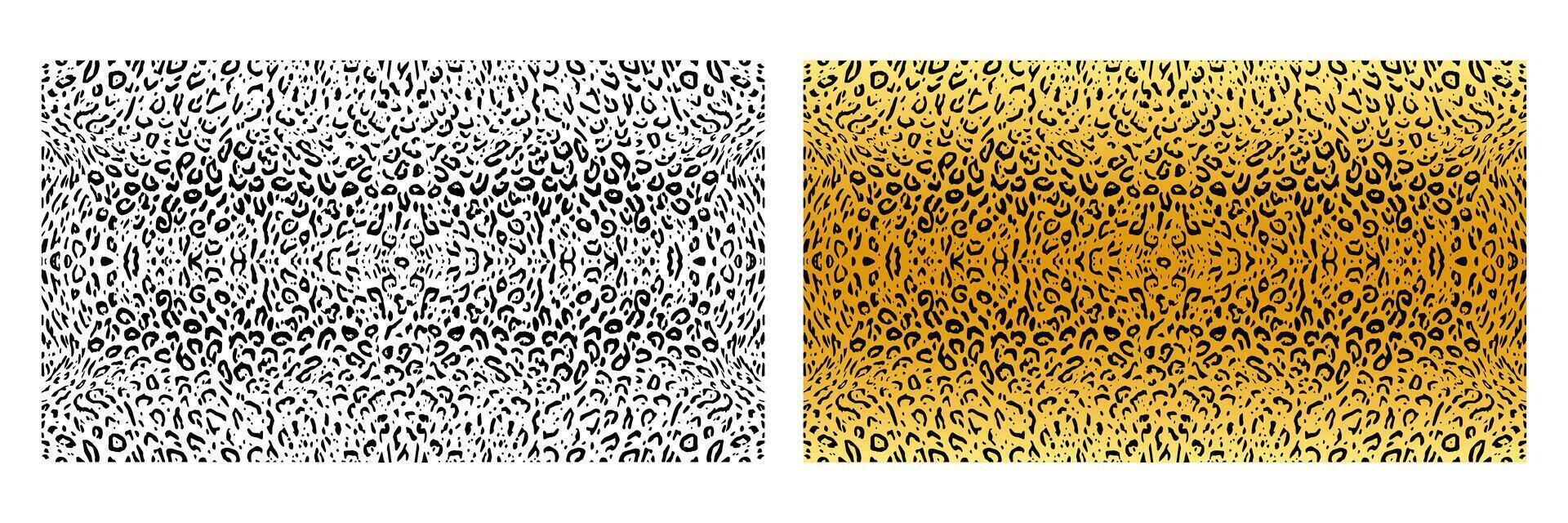 Seamless leopard skin abstract pattern. Black and white and colour leopard pattern print design. Safari animal fabric motif for fashion vector