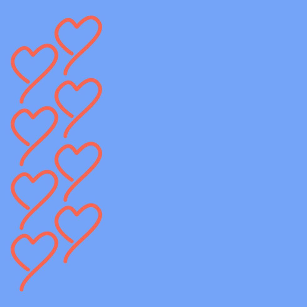 abstract background with love line hand drawn decoration on the side vector